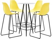 5 Piece Bar Set Plastic Yellow