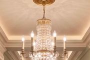 Old Belgian chandelier that has been polished and done up like new