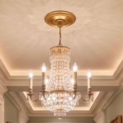 Old Belgian chandelier that has been polished and done up like new