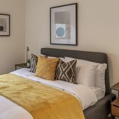 Double bed, headboard and mattress