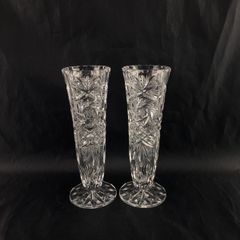 Vintage crystal vases