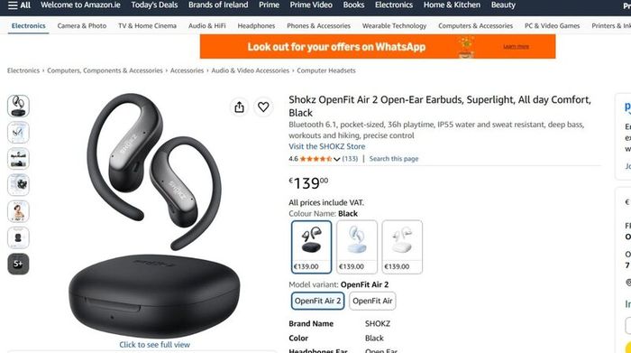 Shokz Openfit Air 2 Open-Ear