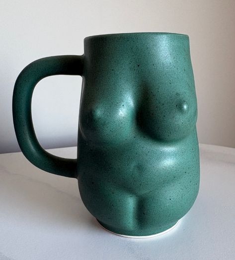 Curvy female figure ceramic mug