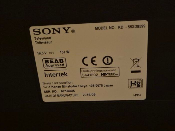 Sony Bravia 55 inch 4K Ultra HD