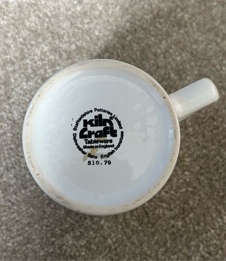 Vintage 'Same Old Faces Are Here Again' Mug