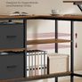 L-shaped desk with monitor stand and shelf Image 7