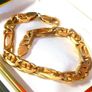 Vintage 9ct Gold Heavy Curb Link Bracelet Image 4