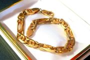 Vintage 9ct Gold Heavy Curb Link Bracelet