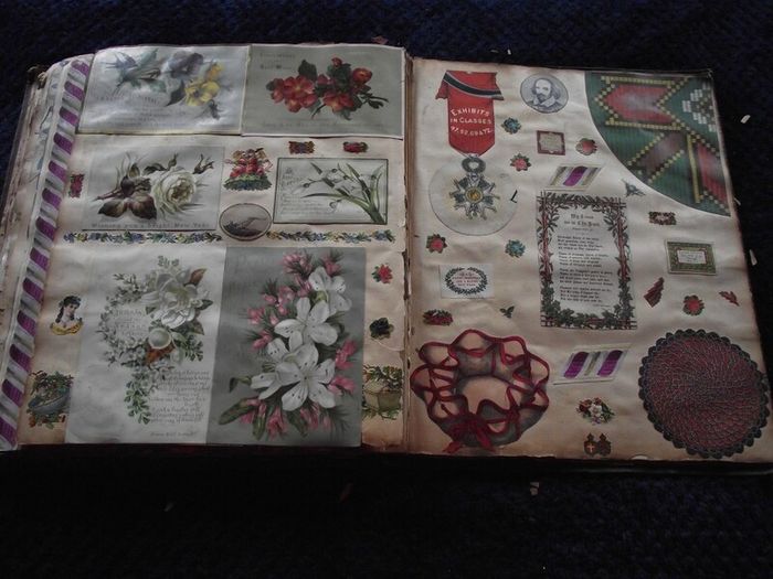 Victorian/Edwardian Album of colourful scraps - Circa 1890's/1900's
