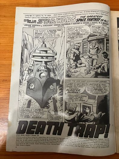 Comic: 'Star Wars Weekly' no. 58 / 1979