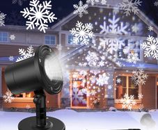 Storm Snowflake Projector Waterproof LED Snowfall Pattern Projection Rotating Lights for Christmas Party Indoor Outdoor Lighting Decorations (FREE POSTAGE)