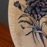 Fabulous Vintage Rare Arklow Pottery Blue and White 10 Inch Wall Plate in an Unusual Pattern with Carnations and a Windmill on a Hill, Very Aesthetic Movement in Style, Display Only Image 5