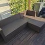 garden L Sofa table and cusions Image 2