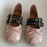 Pink Satin Ballet Flats Ballerina Shoes (MIU MIU lookalike ) Size EU 38 Image 2