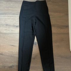 ASOS black trousers size UK 6 high waisted front seam
