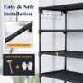 NEW SALE | 9-Tier Tall Shoe Rack for Closet - Shoe Organizer with Hook Rack, Large-Capacity of 36-45 Pairs, Metal Space-Saving Shoe Shelf for Entryway, Closet Image 4