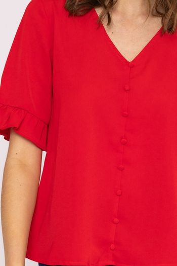 Carraig Donn Red Blouse. Large