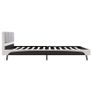Bed Frame Grey and White Faux Leather 135x190 cm Image 6