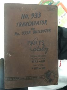 Traxcavator bulldozer parts manual 1956