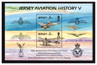1993 Jersey Aviation History V Commeorative Stamps Miniature Sheet Mint Never Hinged (MNH)