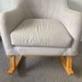 Mamas and Papas Babylon Rocking Nursing Chair and Matching Footstool in Excellent Condition Image 2