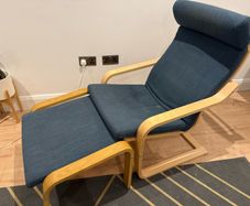 Poang Armchair and footstool