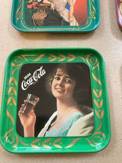 Coca Cola  set of 6 Liberty metal coasters year 1977 # 2