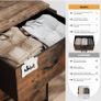 Fabric Chest of Drawers 9 Drawers Large TV Stand for 43-65 TVs Label Cards, Side Pocket & Image 5