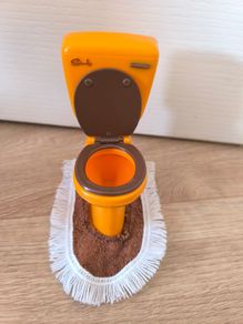 Vintage Sindy Pedigree Orange Brown Dolls House Toilet Bathroom Furniture