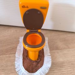 Vintage Sindy Pedigree Orange Brown Dolls House Toilet Bathroom Furniture
