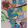 Original Abstract Painting  inspired by a box of Cadbury Roses Chocolate Image 2
