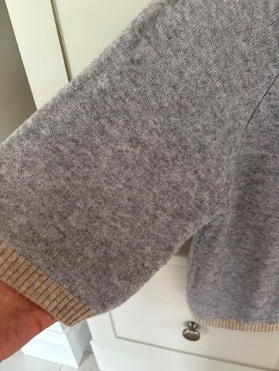 Designer Brand Costa Mani 100% cashmere grey and taupe jumper BRAND NEW