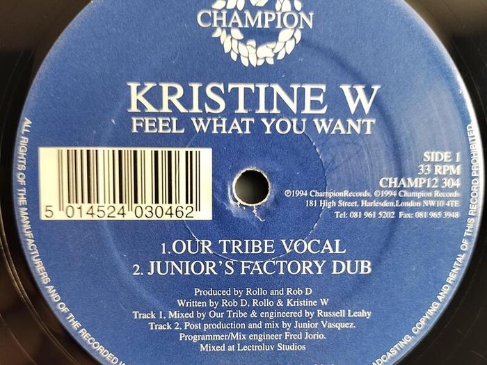 Kristine W - Feel What You Want - Champion Records - 90s VOCAL House BANGER!!
