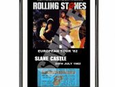 Rolling Stones Slane Castle 1982 Poster With Ticket Framed