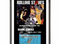main image for ad Rolling Stones Slane Castle 1982 Poster With Ticket Framed