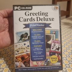 PrintMaster Greetings Card Deluxe for PC .GSP .4 Disks . New