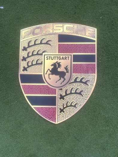 Large Porsche Crest Aluminium Sign