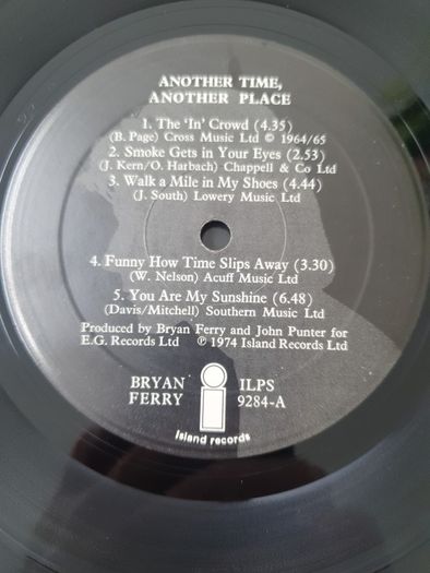Bryan Ferry - Another Time Another Place 1974 Vinyl