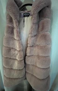 New Sleeveless Fur Hoodie / Gilet Jacket