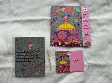 Djeco scratch boards The beauties ball DJ09725 new OPEned PAck Please look at the pictures