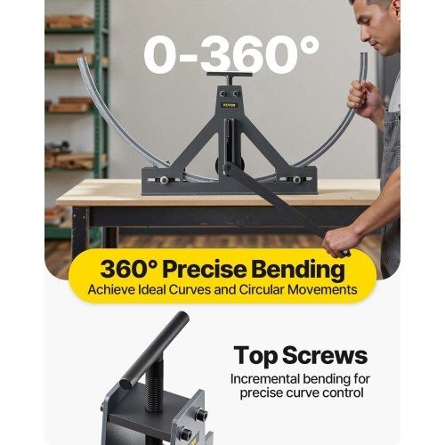 Tubing Rolling Bender 3.8 cm Tubing Rolling Bender Manual Square & Rectangular Tube Bender 14 Gauge Roller Tubing Roller Flat Bar Bender For Mild