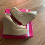 Envy Ladies High Nude Wedges Size 6 Image 2