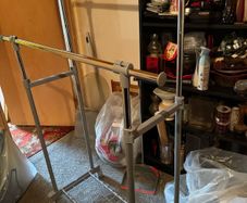 extendable adjustable double clothes rail with shoe rack