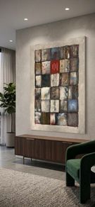 Hand Painted Textured Abstract Cavans 125x90cm
