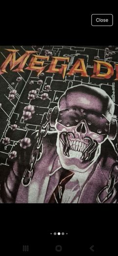 Megadeth Shirt Rust In Peace Hangar 18 Reprint 1991 Brockum XL Vic Rattlehead