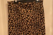 Zara leopard midi skirt