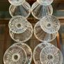 1950s Art Deco Vintage Pressed Glass Dishes Footed Set Of 6 1950 Image 4