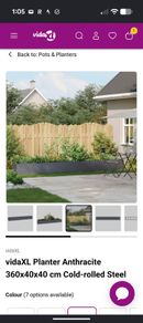 Anthracite grey steel planter (still in box)
