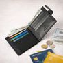 Leather RFID Wallet Slim Trifold Handmade Wallet Minimalist Card Holder Image 9