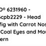 Lego Head with Carrot Nose 6231960 Image 2